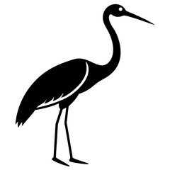 Fototapeta premium Animal Stork silhouette vector illustrator 