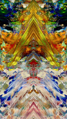 Abstract art background . Hand painting artwork on canvas .