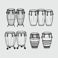 Hand drawn drum drawing illustration