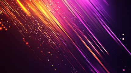 Fototapeta premium Abstract Background with Glowing Lines and Bokeh Effects for Modern Design