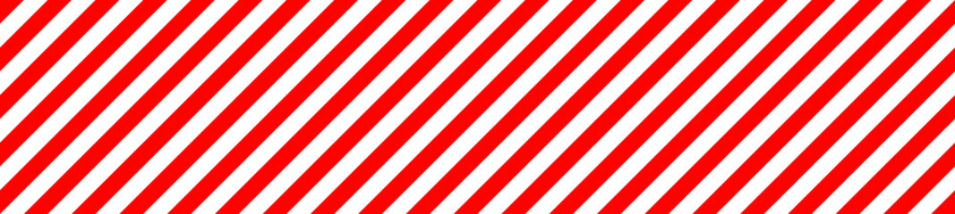 Classic candy cane inspired design of diagonal red and white striped pattern. Bold eye-catching backdrop. For holiday themes, warnings, graphic design elements. Seamlessly loopable.
