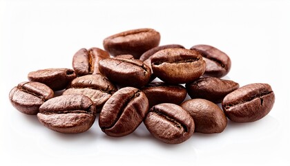 Naklejka premium coffee beans isolated on white background