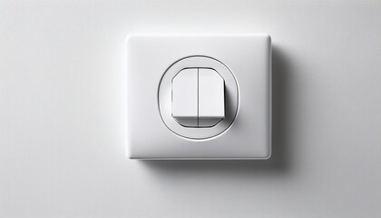 Fototapeta premium white dimmer switch on white wall
