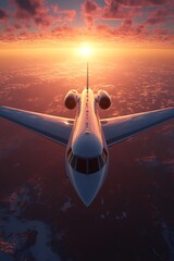 Private Jet Sunrise Flight.