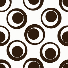 Vector seamless background with circles in pastel colors