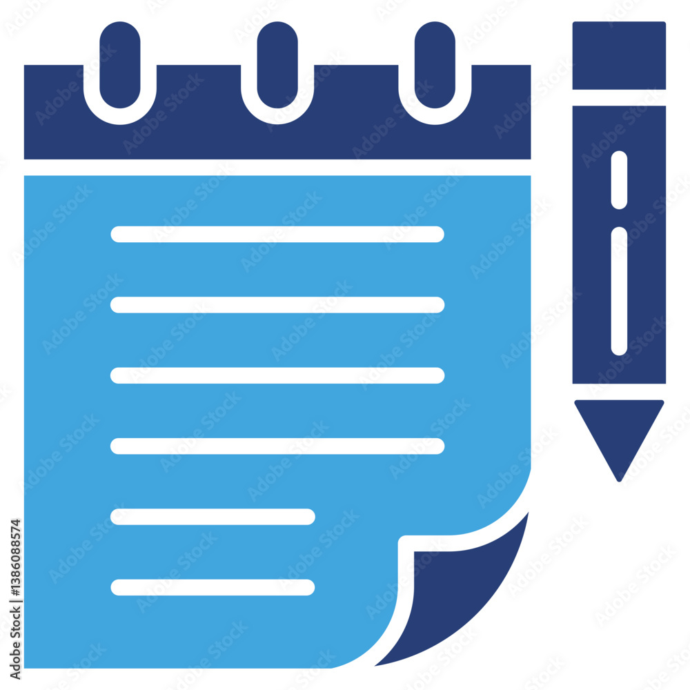 Poster Notes Two Color Icon