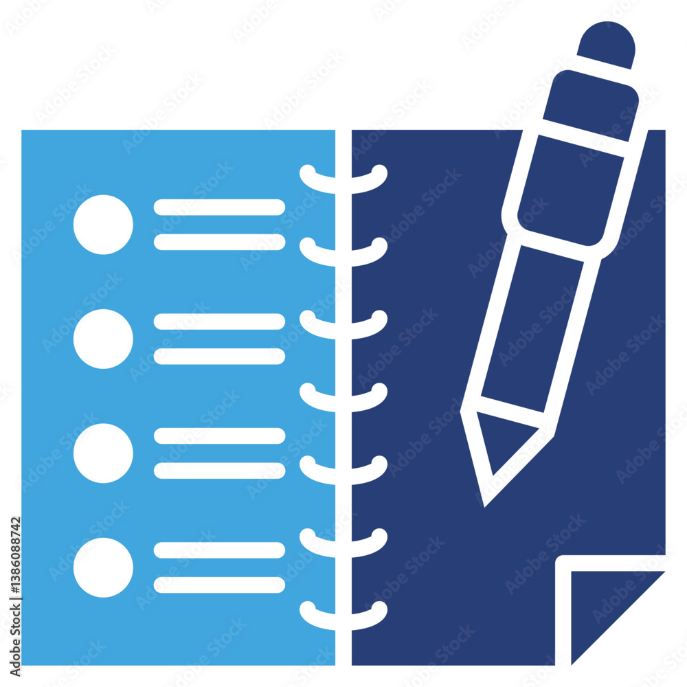 Poster Memo Pad Two Color Icon