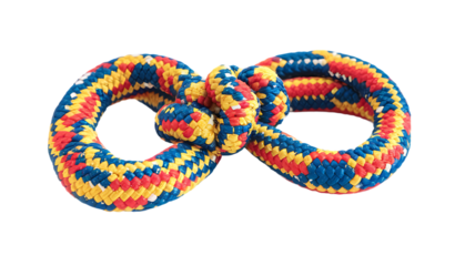 Isolated Knotted Rope Toy