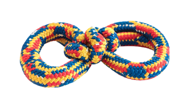 Isolated Knotted Rope Toy