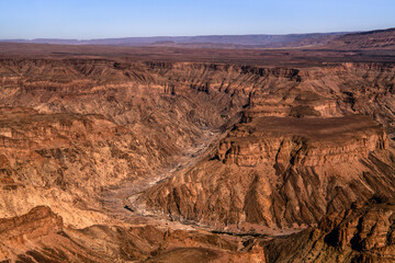 Fishriver Canyon - Canyon of Fishriver winding through the barren Landscape, Namibia