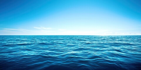 Fototapeta premium A dark blue ocean with a few waves