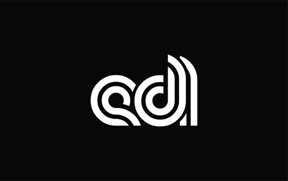 EDL Creative Unique Modern Letter Logo Design. Stylized logo featuring a unique letter design, presenting abstract minimalist aesthetics and modern appeal.