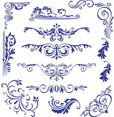  Classic Divider Vector Design illustrtion