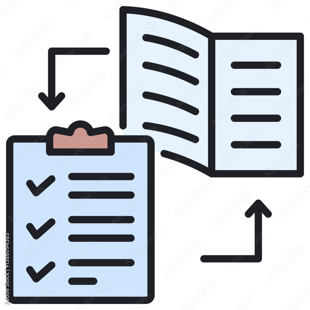 Poster protocol lineal color icon