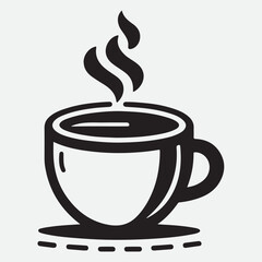 Coffee cup icon vector design illustration. Cup of Coffee icon vector isolated on white background