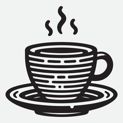 Coffee cup icon vector design illustration. Cup of Coffee icon vector isolated on white background