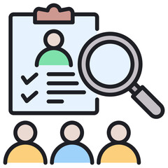 Recruitment Lineal Color Icon