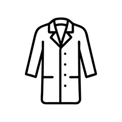 Lab Coat Icon - Simple Outline Design  