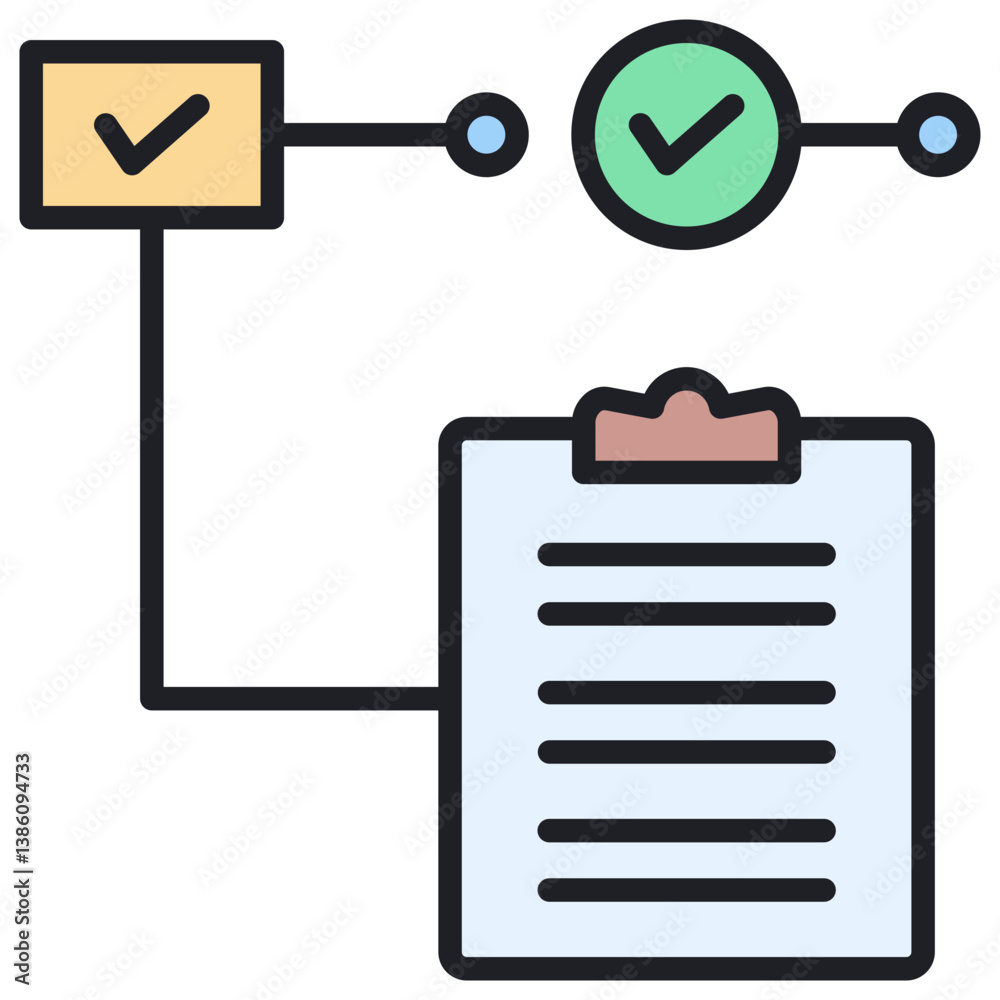 Poster endpoint lineal color icon