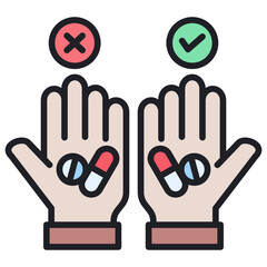 Placebo Effect Lineal Color Icon