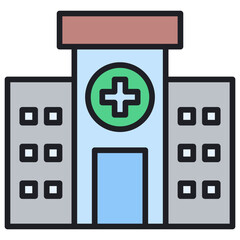 Obraz premium Hospital Lineal Color Icon