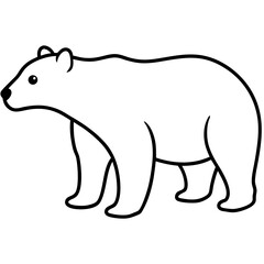 Animal polar bear silhouette vector illustrator
