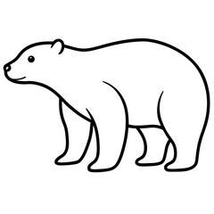 Animal polar bear silhouette vector illustrator