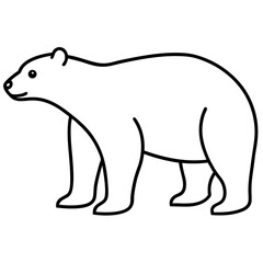 Animal polar bear silhouette vector illustrator