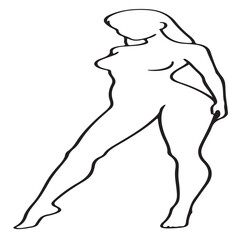 A vector icon representing the silhouette of a woman's body shape.