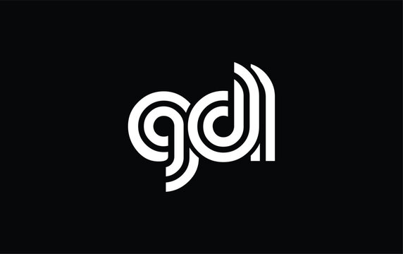 GDL Creative Unique Modern Letter Logo Design. Stylized logo featuring a unique letter design, presenting abstract minimalist aesthetics and modern appeal.