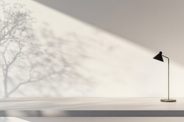 empty uncluttered desk with minimalistic design invites creativity and focus surrounded by clean lines and subtle elegance