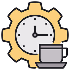 Break Time Lineal Color Icon