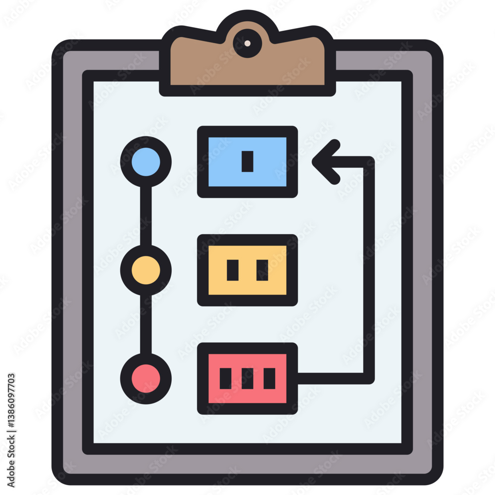 Poster prioritize lineal color icon