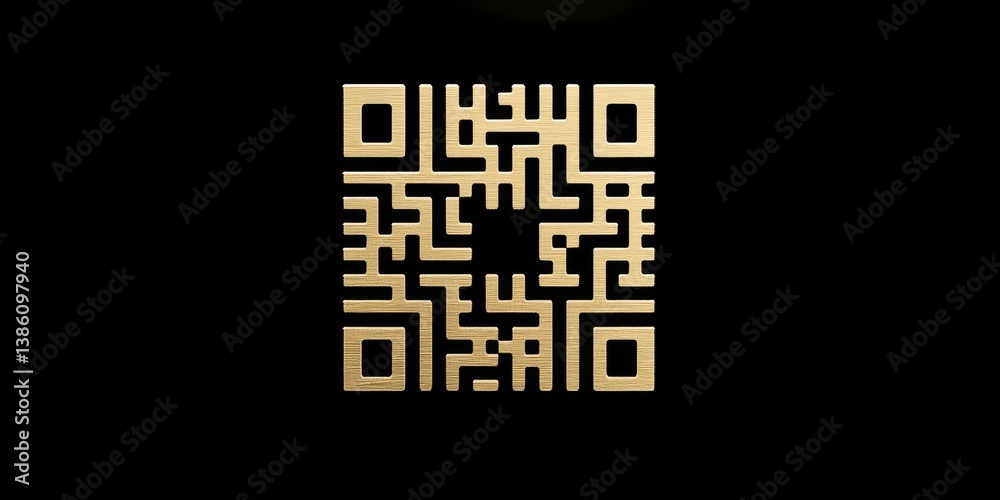 Poster a qr code is lit up in neon colors in a futuristic setting