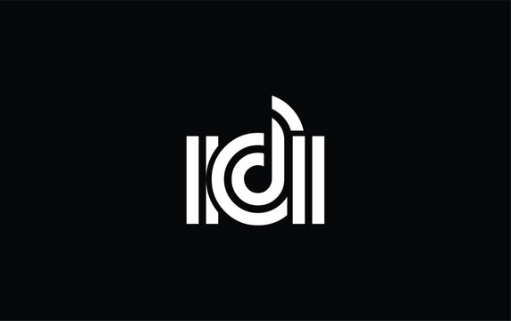 IDI Creative Unique Modern Letter Logo Design. Stylized logo featuring a unique letter design, presenting abstract minimalist aesthetics and modern appeal.