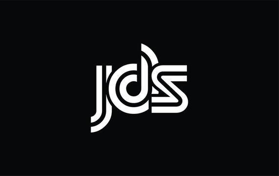JDS Creative Unique Modern Letter Logo Design. Stylized logo featuring a unique letter design, presenting abstract minimalist aesthetics and modern appeal.