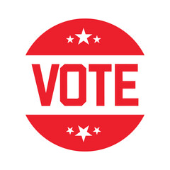 Vote Stamp Label Vector Design