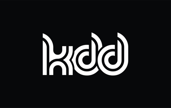 KDD Creative Unique Modern Letter Logo Design. Stylized logo featuring a unique letter design, presenting abstract minimalist aesthetics and modern appeal.