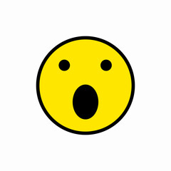 Fototapeta premium Surprised Look icon vector sign