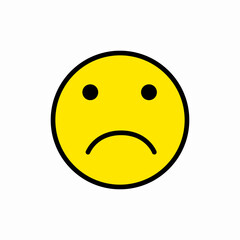 Sad Expression icon vector sign