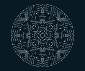 Oriental Mandala Flower-44