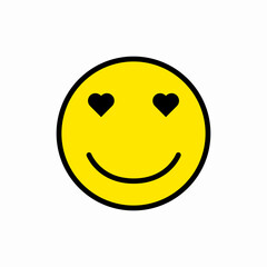 Love Eyes icon vector sign