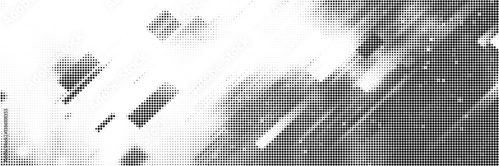 Poster halftone background vector, abstract backdrop design with two tone pattern and copy space for edit y