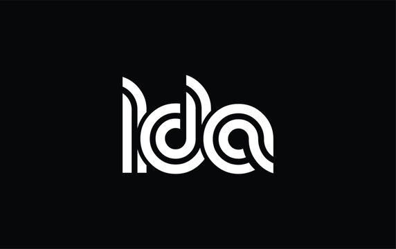 LDA Creative Unique Modern Letter Logo Design. Stylized logo featuring a unique letter design, presenting abstract minimalist aesthetics and modern appeal.