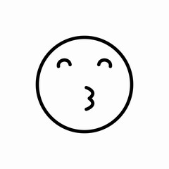 Kiss Face icon vector sign