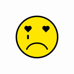 Love Broken icon vector sign