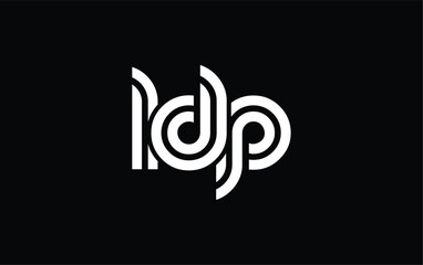 LDP Creative Unique Modern Letter Logo Design. Stylized logo featuring a unique letter design, presenting abstract minimalist aesthetics and modern appeal.