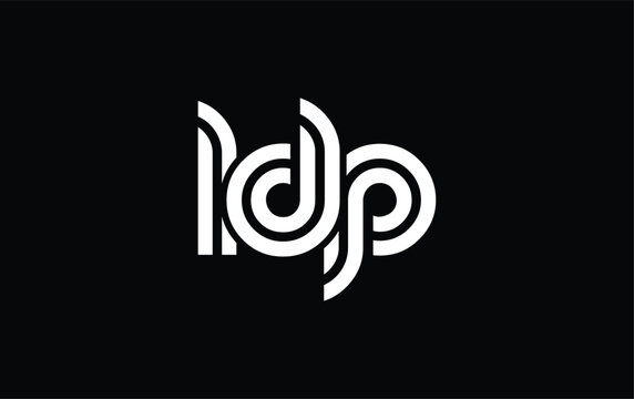 LDP Creative Unique Modern Letter Logo Design. Stylized logo featuring a unique letter design, presenting abstract minimalist aesthetics and modern appeal.