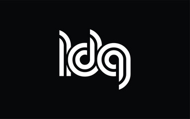 LDQ Creative Unique Modern Letter Logo Design. Stylized logo featuring a unique letter design, presenting abstract minimalist aesthetics and modern appeal.