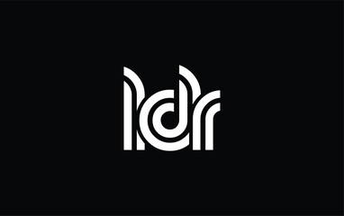 LDR Creative Unique Modern Letter Logo Design. Stylized logo featuring a unique letter design, presenting abstract minimalist aesthetics and modern appeal.